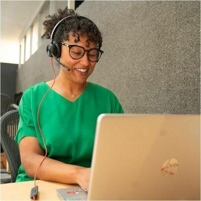 Poly Blackwire 8225 Headset - Microsoft Teams Certification - Stereo - USB Type C - Wired - 32 Ohm - 20 Hz - 20 kHz - Over-the-head - Binaural - Supra-aural - 7.19 ft Cable - Noise Cancelling Micropho