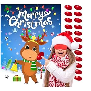 Pinthenoseonthereindeerchristmaspartygamesforkidsxmasactivitiesholidaypartygamewith24pcsnosestickerspinthetailchristmaspartyfavorssuppliesforadults Urban Country Home Decor Pin the nose on the reindeer christmas party games for kids xmas activities holiday party game with 24pcs nose stickers pin the tail christmas party favors supplies for adults urban country home decor