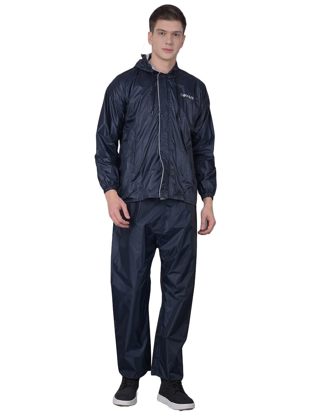 dollar Rainguard Men's PVC Full Sleeve Solid Reversible Raincoat Set With Adjustable Hood and Pocket-picture-44