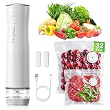 OWKAR Portable Handheld Vacuum Sealer for Food with 32 Reusable...