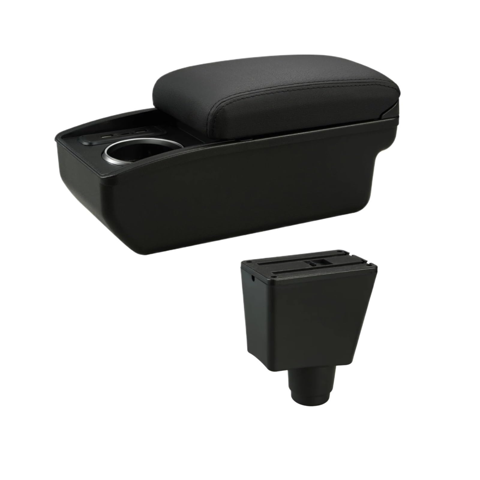 UMDJJU For Logan 2 For Sandero For Dacia Armrest Dokker Car Box Storage Interior Retrofit Accessories Car Centre Console Armrest Box(C2 Black Line 6USB)