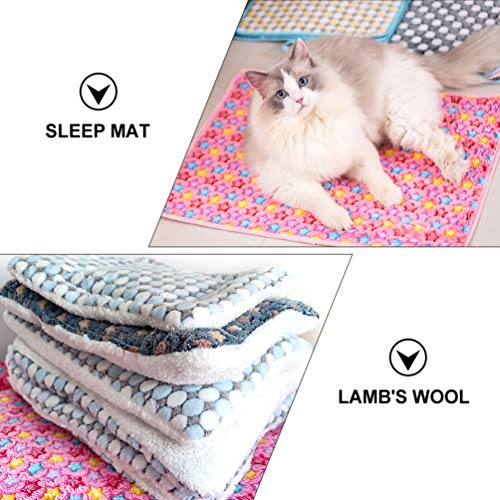 Popetpop tapete para cama para cães com parte inferior antiderrapante para gatos, almofada de lã de