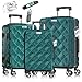 KESSER® Reisekoffer Set 3-teilig | Kofferset ABS Hartschalenkoffer mit Zahlenschloss, Kofferwaage & Reisebrieftasche 360° Rollen | Handgepäck & große Koffer für Business & Reise Trolley Petrol Teal