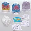 Baker Ross ET437 Sealife Color in Snow Globes Box of 4, Creative Art and Craft Supplies for Kids to Make, Assorted #1