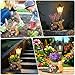 YEPOTUE Solar Bunny Garden Stalue Outdoor, Rabbits Figurine Flowerpot Decolwith Solar Lantem for Yard Art Lawn Ornaments Porch Patio Balcony - Gardening Gifts for Women Mom