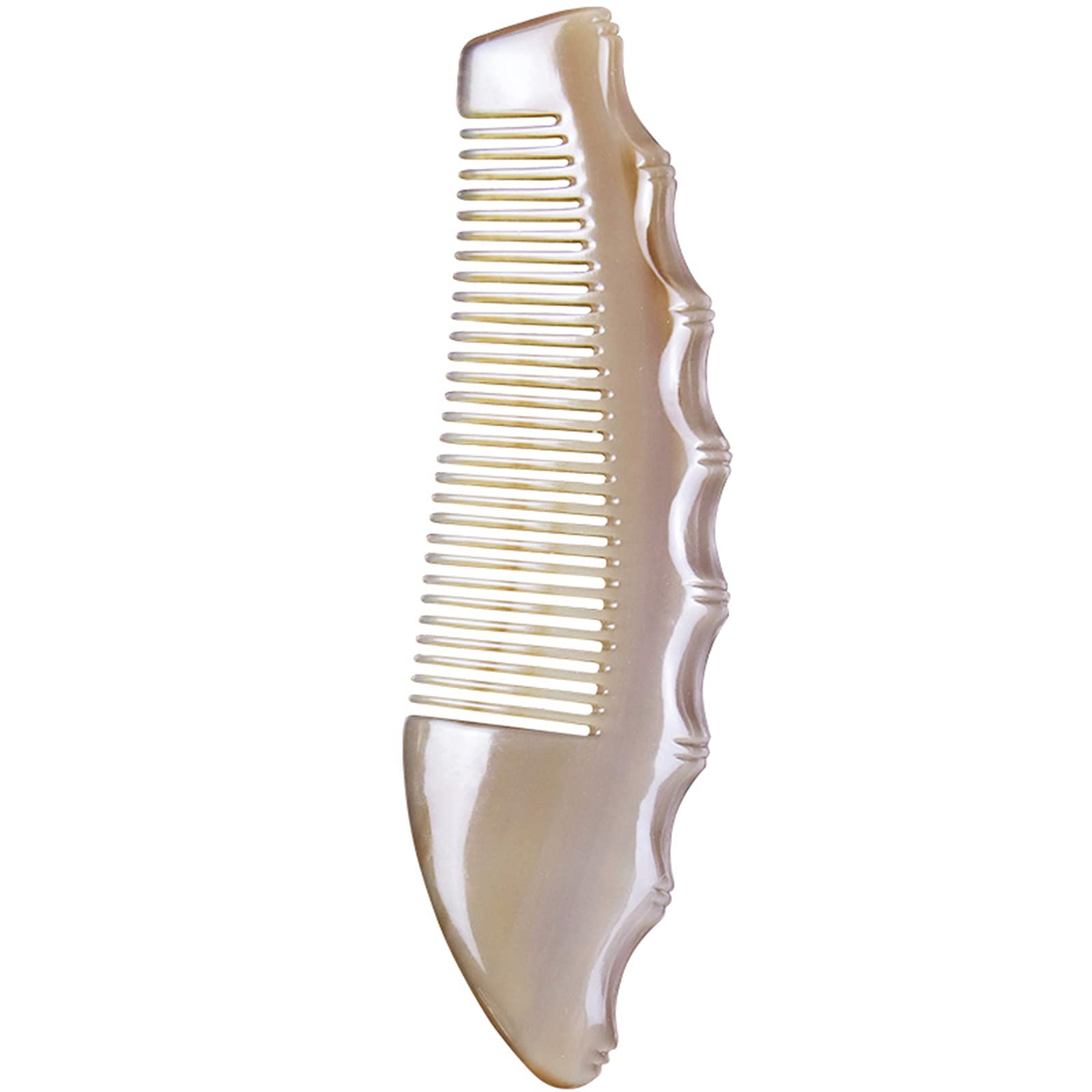 U/D Peines para El Cabello, Peine De Masaje Desenredante Antiestático para Cabello Y Barba, Mini Peine De Bolsillo Portátil Peine De Cuerno De Buey Hecho A Mano, Sin Mango,Natural,B