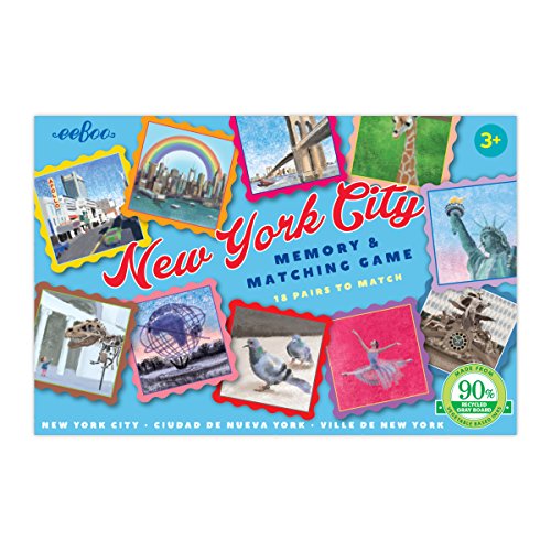 eeBoo: New York City Little Memory and Matching Game, Sharpens Recognition, Concentration and Memory Skills, for Ages 3 and Up, Provides Interaction Between Child and Parent