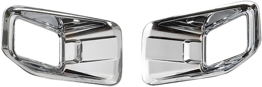2pcs/set ABS Front Fog Light Lamp Cover Bezel Trim Compatible with Ford F150 2015-2020 (Chrome)