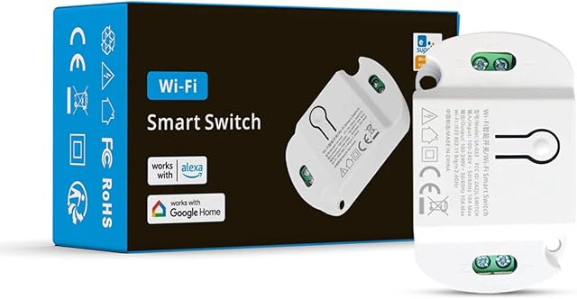 Woolley WiFi Smart Switch Wireless Smart Switch Module for Home Automation Smart Relay Switch 10A Works with Alexa, Google and eWelink App