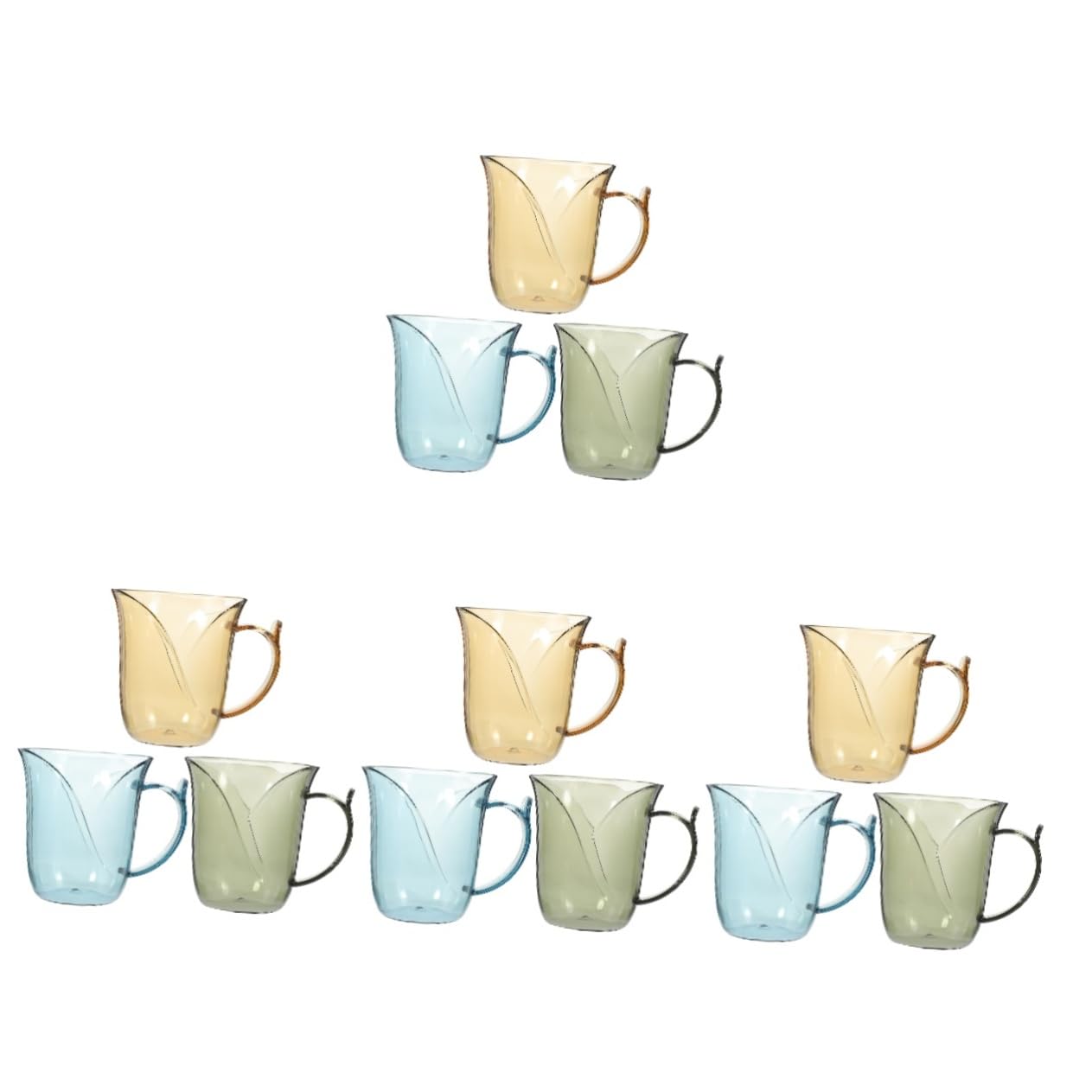 Cabilock 4 Set di Porta Spazzolini da Denti Bicchieri Riutilizzabili Set da Bagno Design Moderno per Un Arredamento Elegante 3 Pezzi * 4