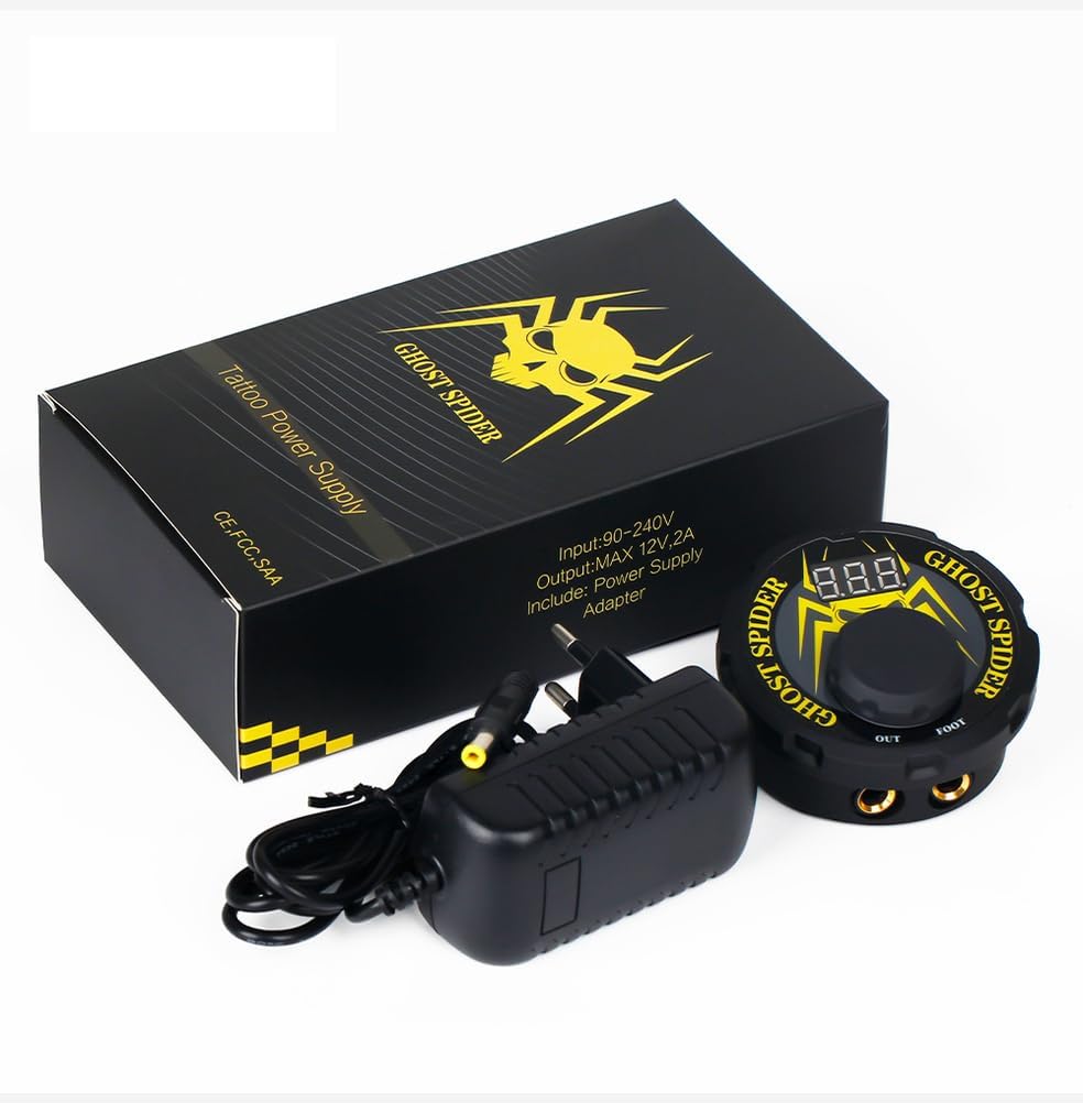 Tattoo Power Supply for Beginners LCD Tattoo Voltage Regulator Dual Mode Control Transformer for Rotary and Coil Tattoo Machine Without Foot Pedal for Lining Shading Starter Artists