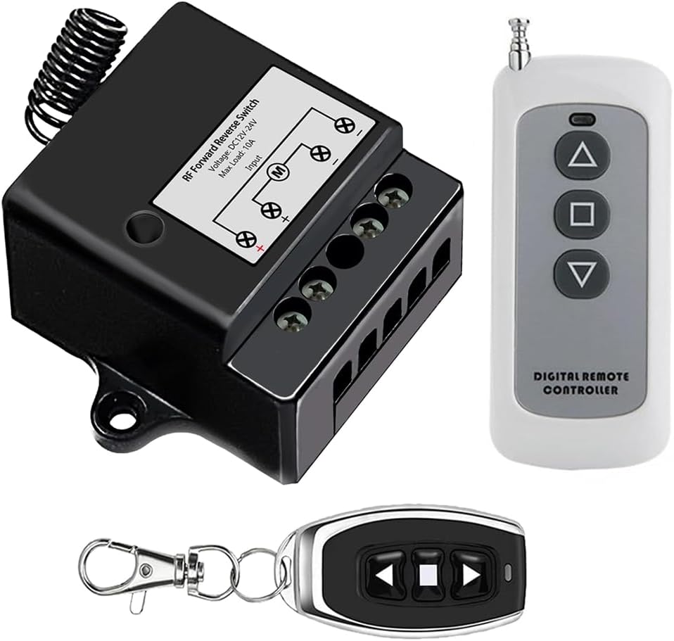 DC12V-24V Forward Reverse Switch, Linear Actuator Remote Control, 10A Current, 165 Ft Range,Linear Actuator with Remote