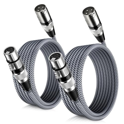 Elebase XLR Microphone Cable 2Pack 2M/6.6FT XLR Male to Female Mic Cord