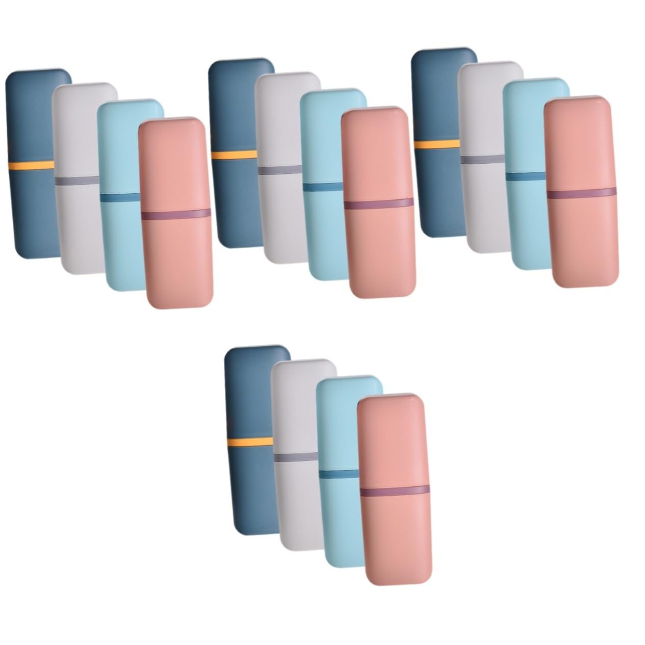 STOBAZA Caja De Cepillo De Dientes Portátil De Estuche De Almacenamiento para Pasta De Dientes Y Cepillo para Y Uso Casa Colores Pastel 4 Piezas X 4