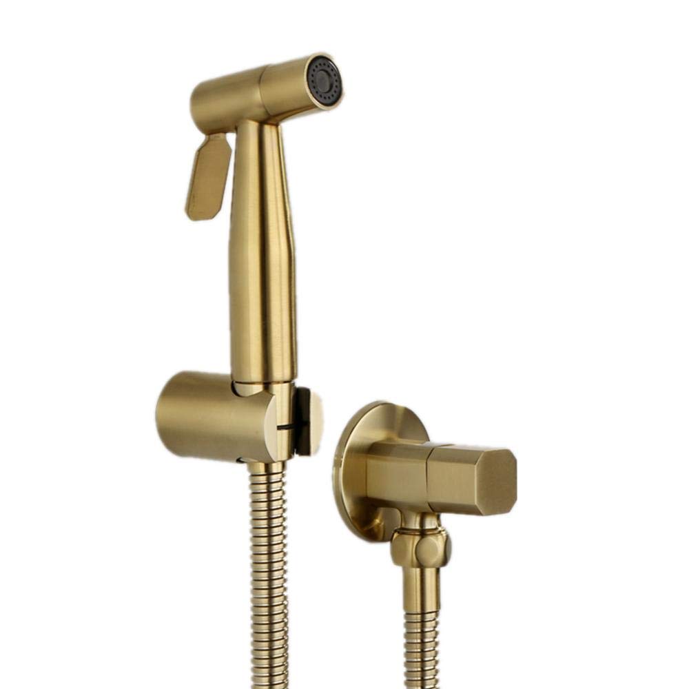 Spruzzatore manuale per bidet musulmano a pressione adiubile, in acciaio spazzolato, kit di lavaggio WC per igiene, facile pulizia e cura della persona