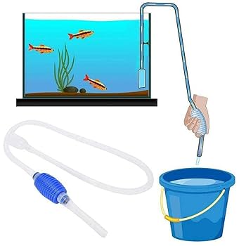 1.45m Aquarium Siphon Cleaner Set, Hand Syphon Pump For Fish