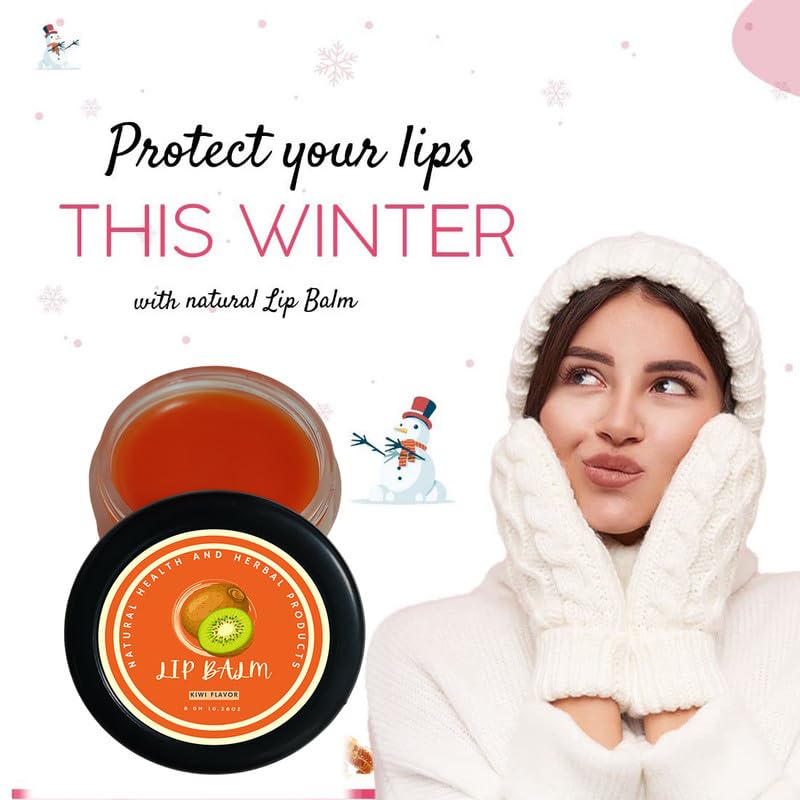 Natural Health and Herbal products Tropical Kiwi Bliss Lip Balm - Moisturize and Refresh - Bright Lips long lasting 12 Hrs Miniaturization, Long Lasting, Romantic, Kissable, Smooth Enriched, Care- 8g 3