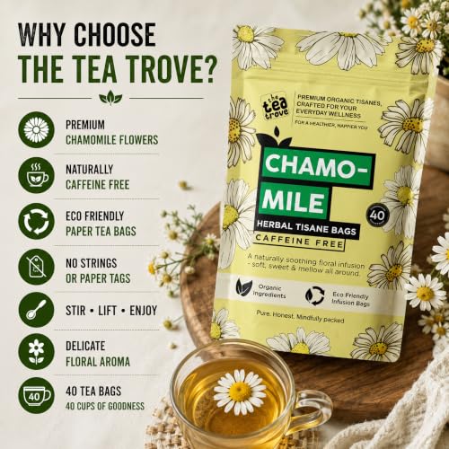 the tea trove Store The Tea Trove Pure Chamomile Tea Bags Organic - Image 5