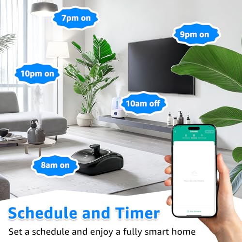 Image of Greencycle Smart Plug with Wireless Wall Switch,No Wiring,3 Plugs