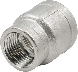 Beduan Stainless Steel Reducer Coupling, 3/4" x 1/2" Female NPT Reducing Cast Pipe Fitting