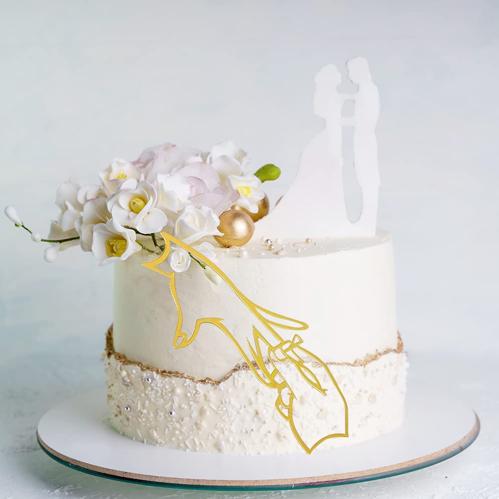 Two Ring Topper Party Rings Wedding Rings Cake Topper, Engagement Rings Cake Topper ...