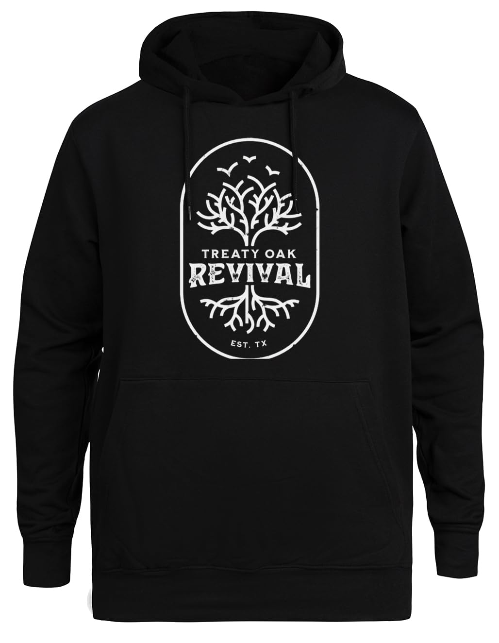 Rinascita Treaty Oak Felpa Nera Unisex Eco-Friendly Unisex Black Hoodie Eco-Friendly Hooded Jacket