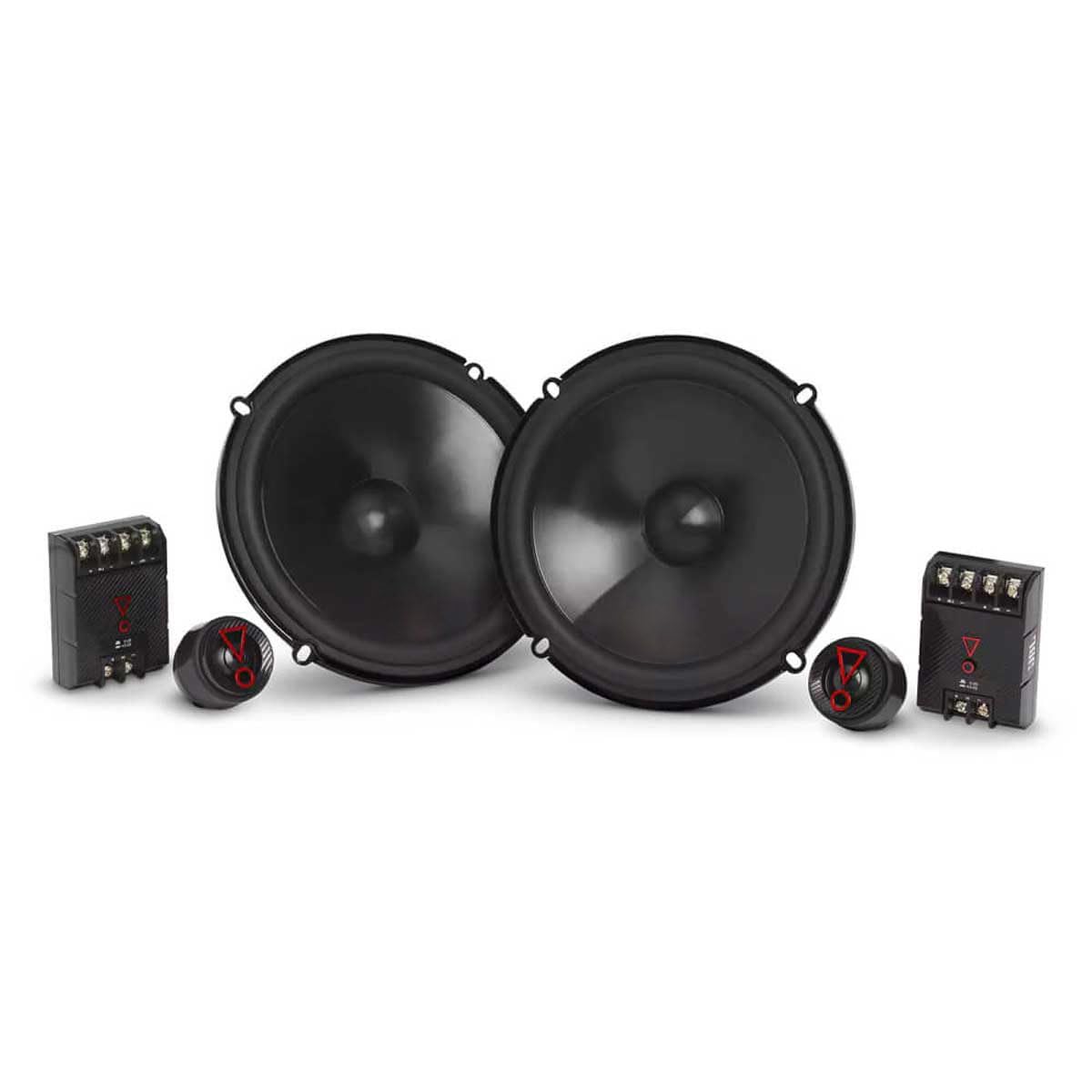 Lautsprecher Boxen Einbaupaket für JBL Stage3 607CF kompatibel mit VW T5/T6 vorne | 2X Tief-Mitteltöner 2X Hochtöner