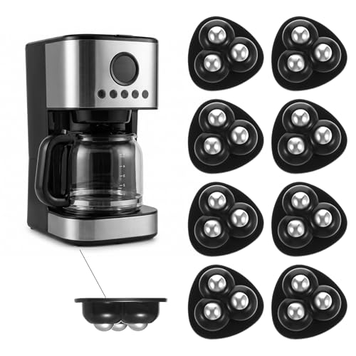 8Pcs Self Adhesive Caster Wheels Small Appliance Rollers 360 Rotation Self Adhesive Caster Wheels Appliance Casters for Kitchen Appliances Coffee Maker Countertop Storage Box