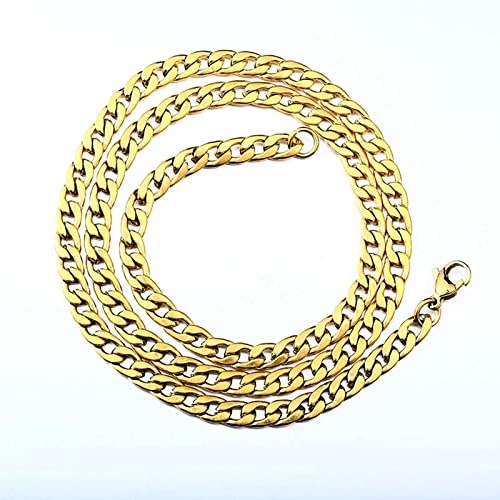 Chaîne d'or en maille pour hommes - Collier chic pour soirées