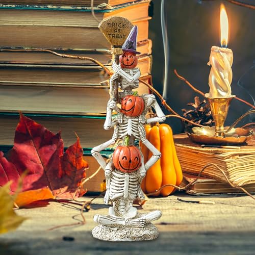 Évitez les décors fragiles avec ce squelette Halloween résistant