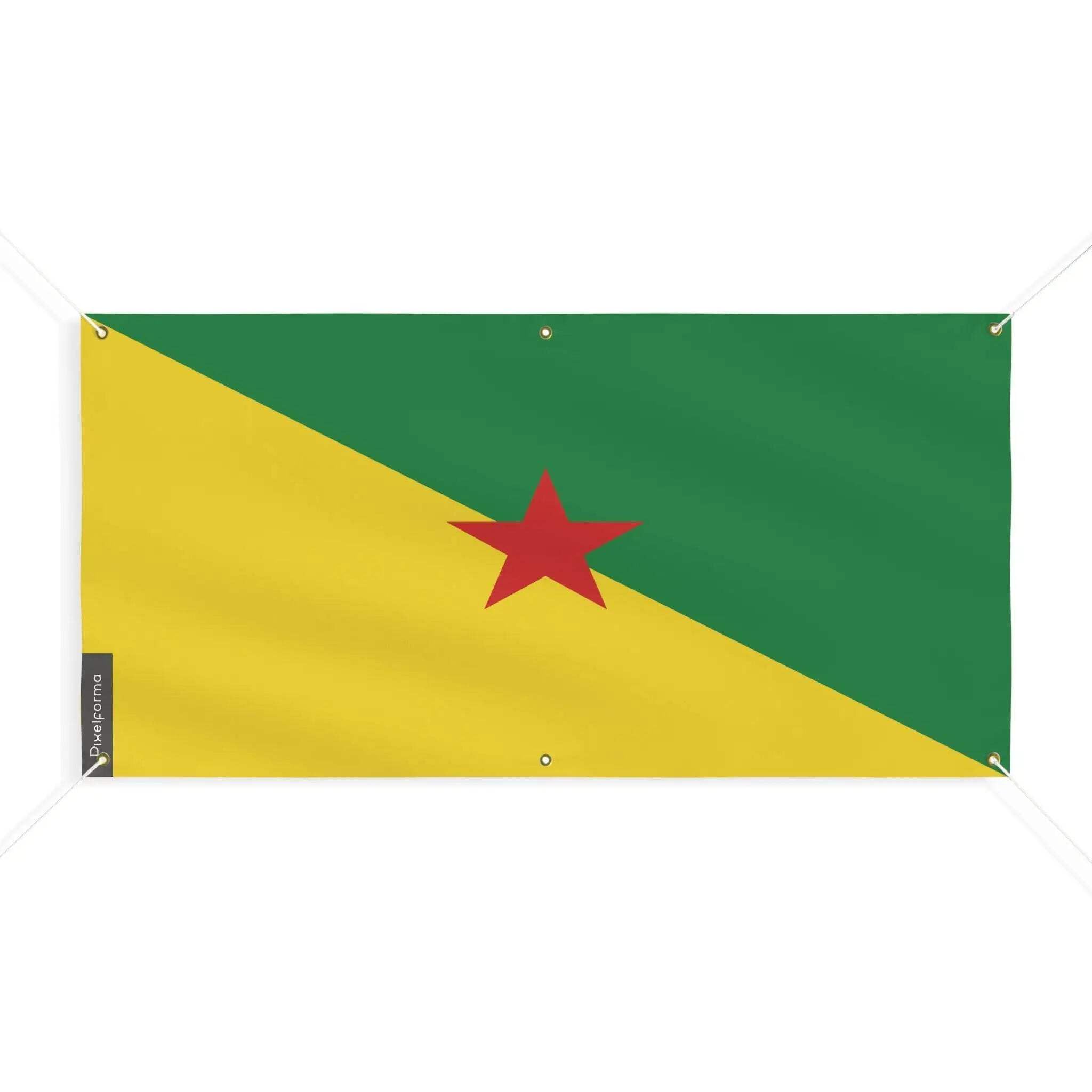 Drapeau de la Guyane 100x200cm finitions soignées 6 oeillets résistants - 4