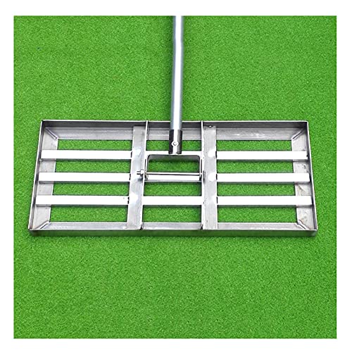 Râteau de nivellement de pelouse en acier inoxydable de 4,5 pieds pour jardin et gazon