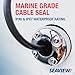 SEAVIEW | Round Cable Gland | Marine Grade Waterproof Cable Pass Through Cable Seal | CG20PG - Grey Plastic