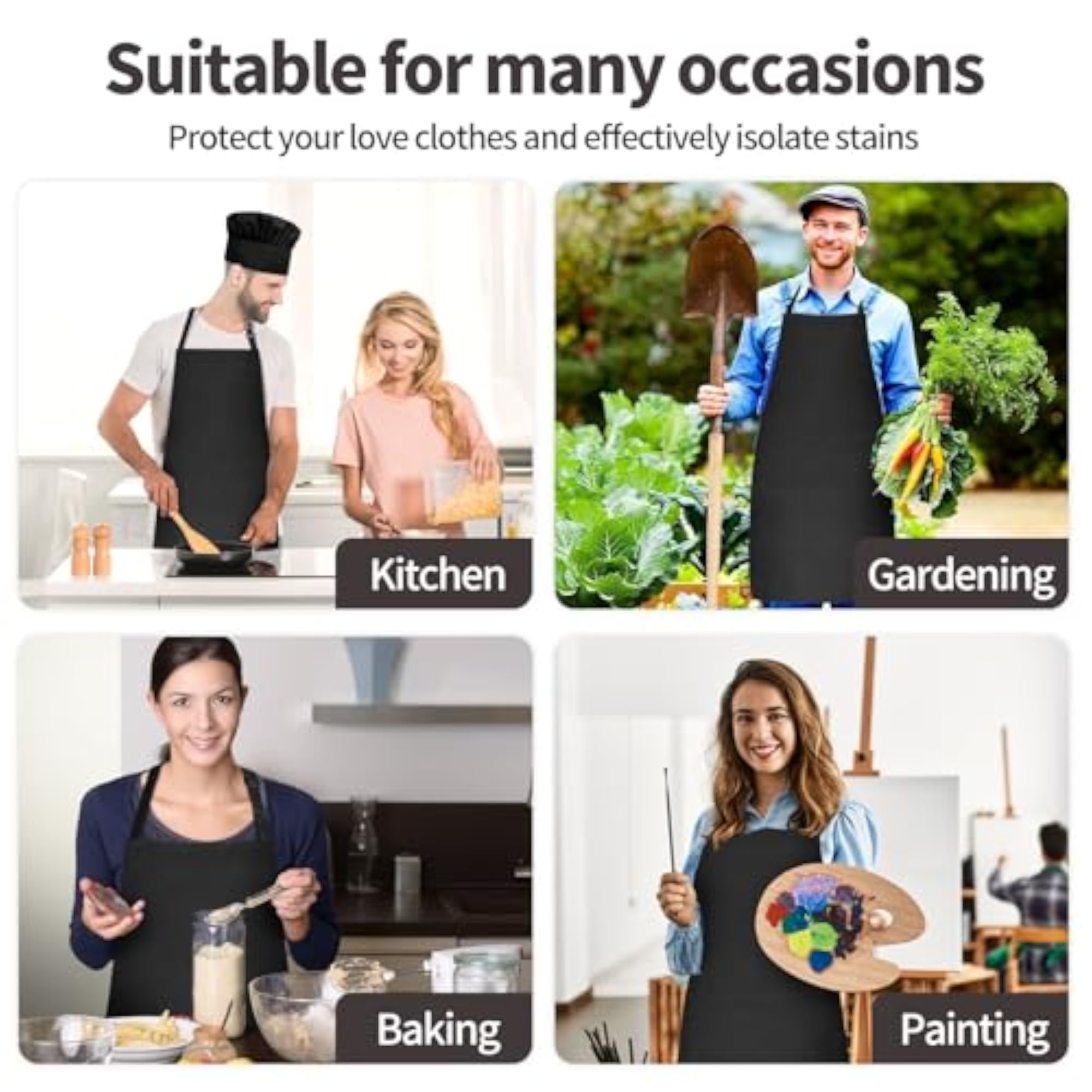 Chef Apron and Hat Set, Front Pockets