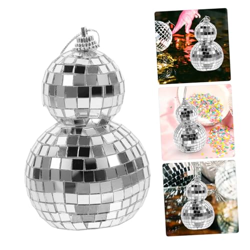 Bola espejada colgante Cabilock para decoración festiva en hogar, bola reflectante miniatura para decoraciones de fiesta, fácil de colgar en paredes, ventanas y árboles para Navidad y celebraciones miniatura 3
