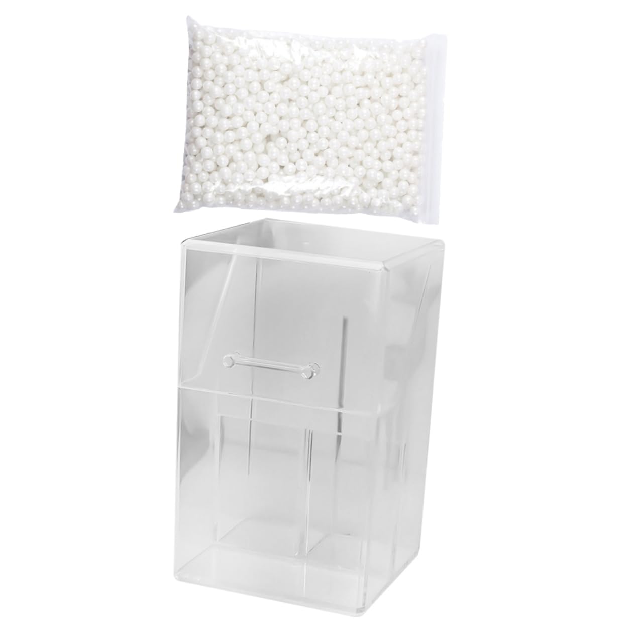 Beavorty Coperchio Per Porta Pennelli Da Trucco in Acrilico Contenitore Per Pennelli Da Trucco Porta Matita Per Sopracciglia Custodia Da 1000 Pezzi Design Robusto Bianco