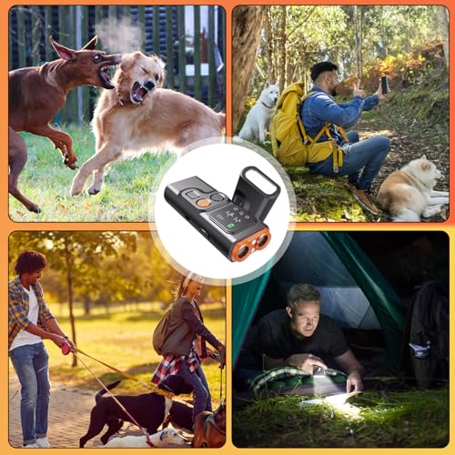 BSOON BarkGuard, Anti Barking Device for Dogs, Hundebellen Abschreckungsgerät, Antibell für Hunde mit HD Display und LED Taschenlampe, Hundetrainings Geräte Verhaltenshilfen