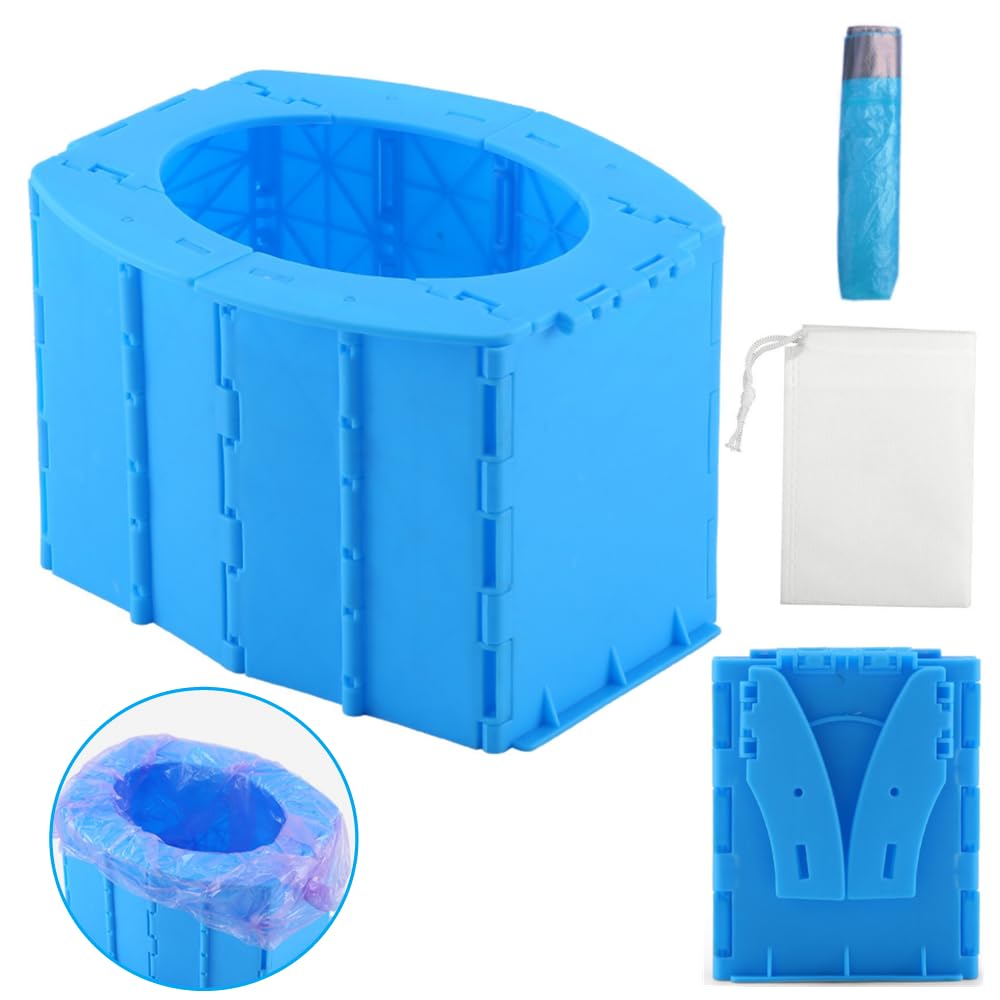 Portable Toilet For Camping Portable Folding Toilet With Lid Waterproof Porta Potty Car Rv Tent Toilet Bucket Toilet Potty