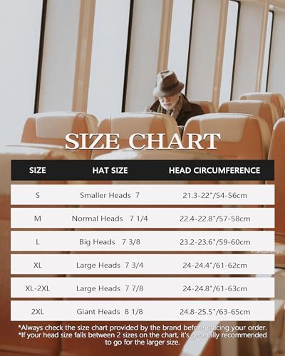Image of Zylioo Multi Size Fedora Hat for Men Women, Short Brim Felt Trilby Hat | Adjustable Inner Band With Ribbon Trim And Short Brim Style For Dress Wear, Travel, And Daily Outfits