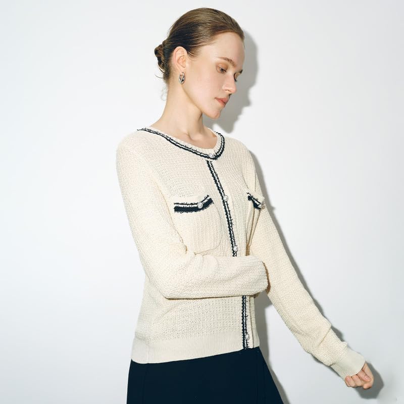 Womens Cardigan Sweaters 2025 Spring Long Sleeve Button Down Open Front Knitted Jackets4