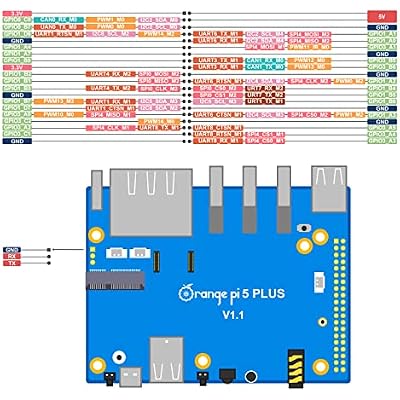 Orange Pi 5 Plus 16GB Rockchip RK3588 8 Core 64 Bit Single Board Computer, 2.4GHz Frequency Open Source Development Board Run Orange Pi OS, Android, Debian, Ubuntu (5 Plus 16G V2.1+TC Supply)