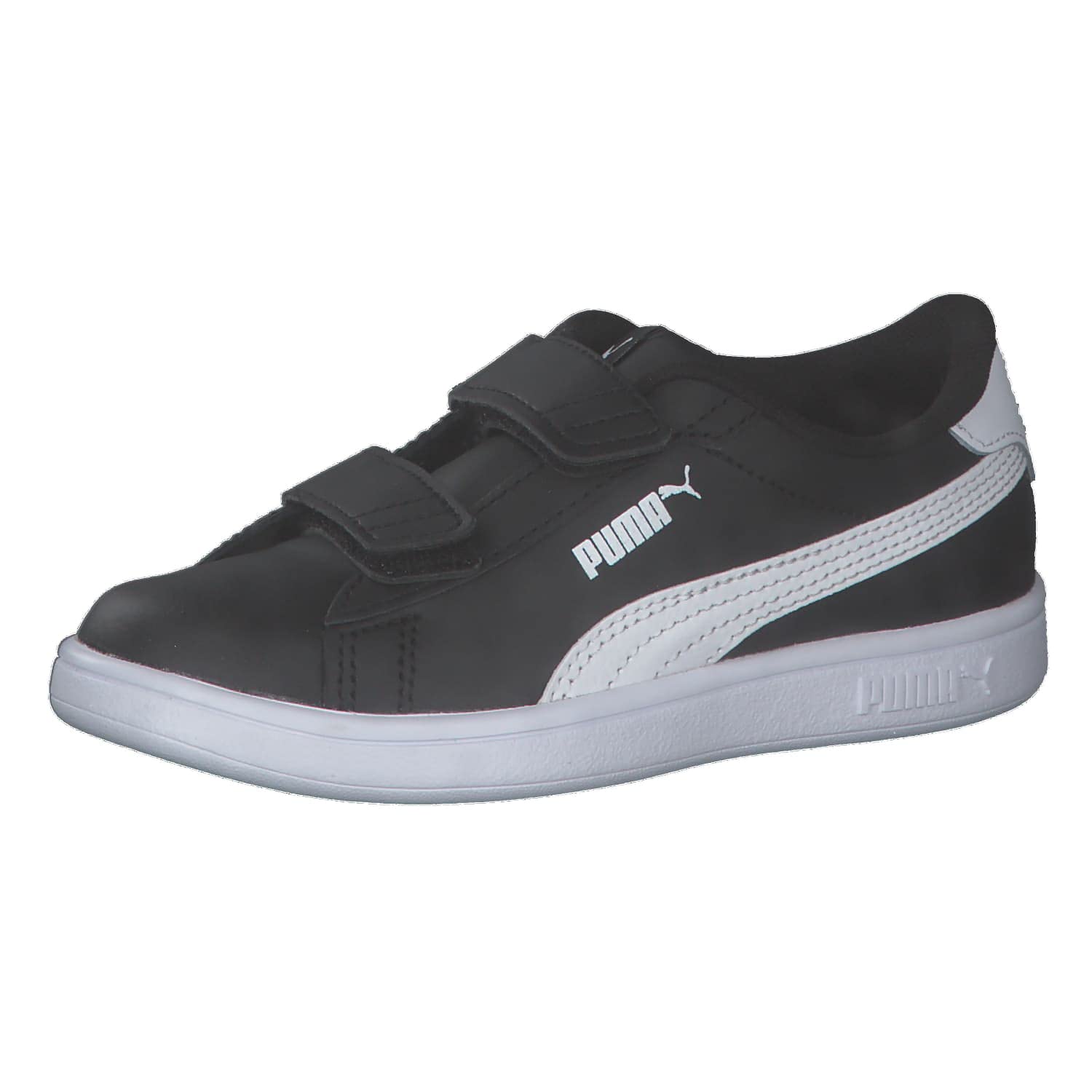 PUMA Mixte Enfant Smash 3.0 SD V PS Basket, Puma Noir Puma Blanc, 22 EU