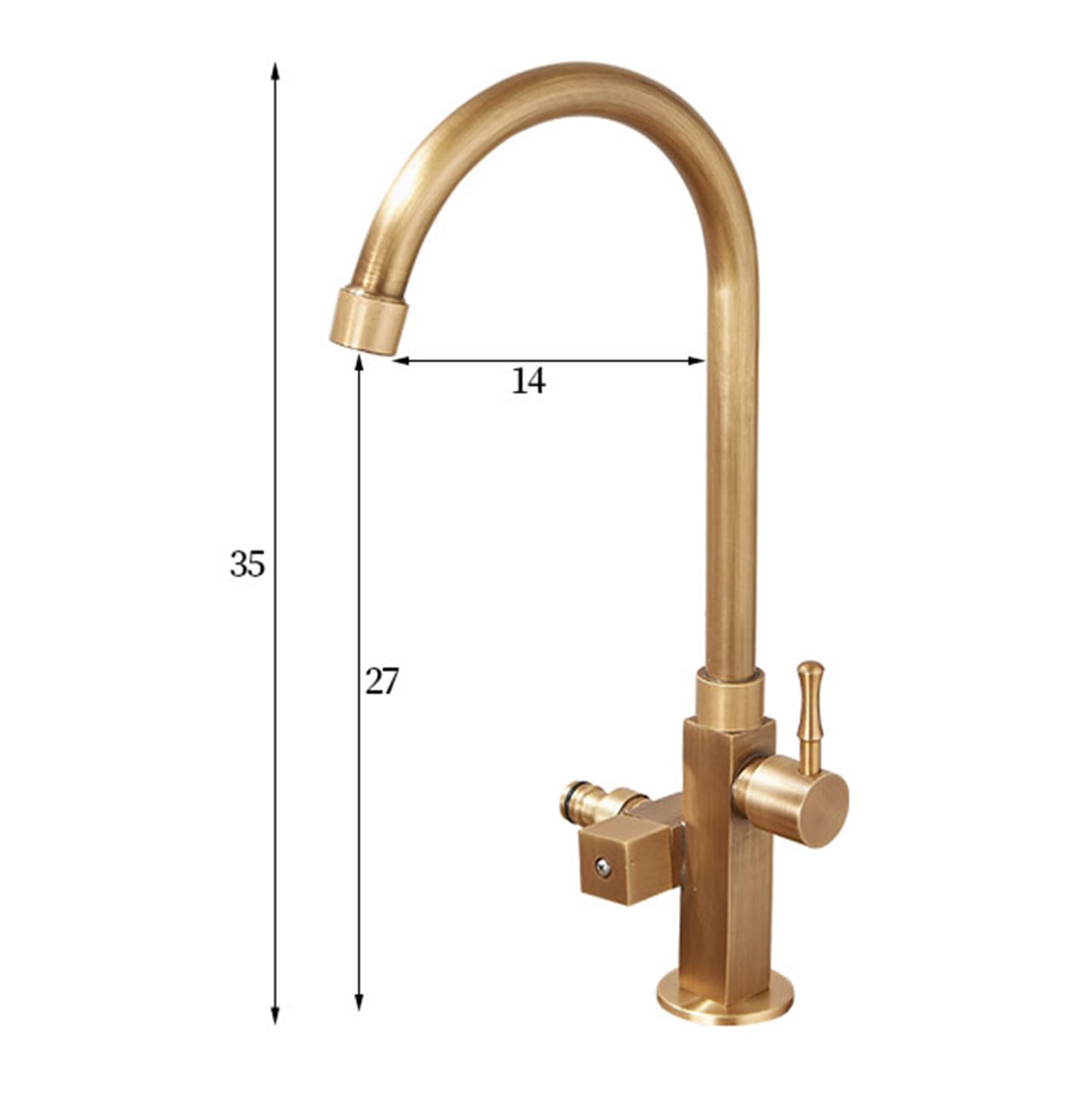 Grifo Exterior Agua Fria Giratorio De 360° De 1/2 Pulgada Grifo Lavadora Doble Salida para Baño O Cocina