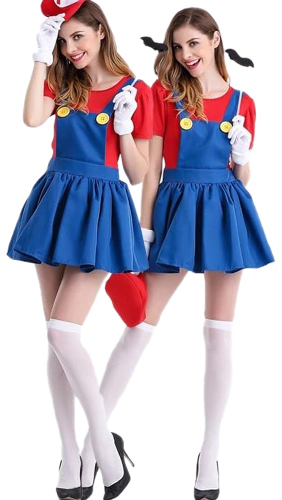 Amazon.co.jp: [AZUSA] マリオ ルイージ コスプレ 【女 】【大人