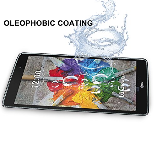 Rbeik Lg G Pad X 8.0 Screen Protector Glass, Scratch Resistant 9H Hardness Tempered Glass Screen Protector For Lg G Pad X 8.0" At & T V520 / T-Mobile V521 2016 Released #TOP4