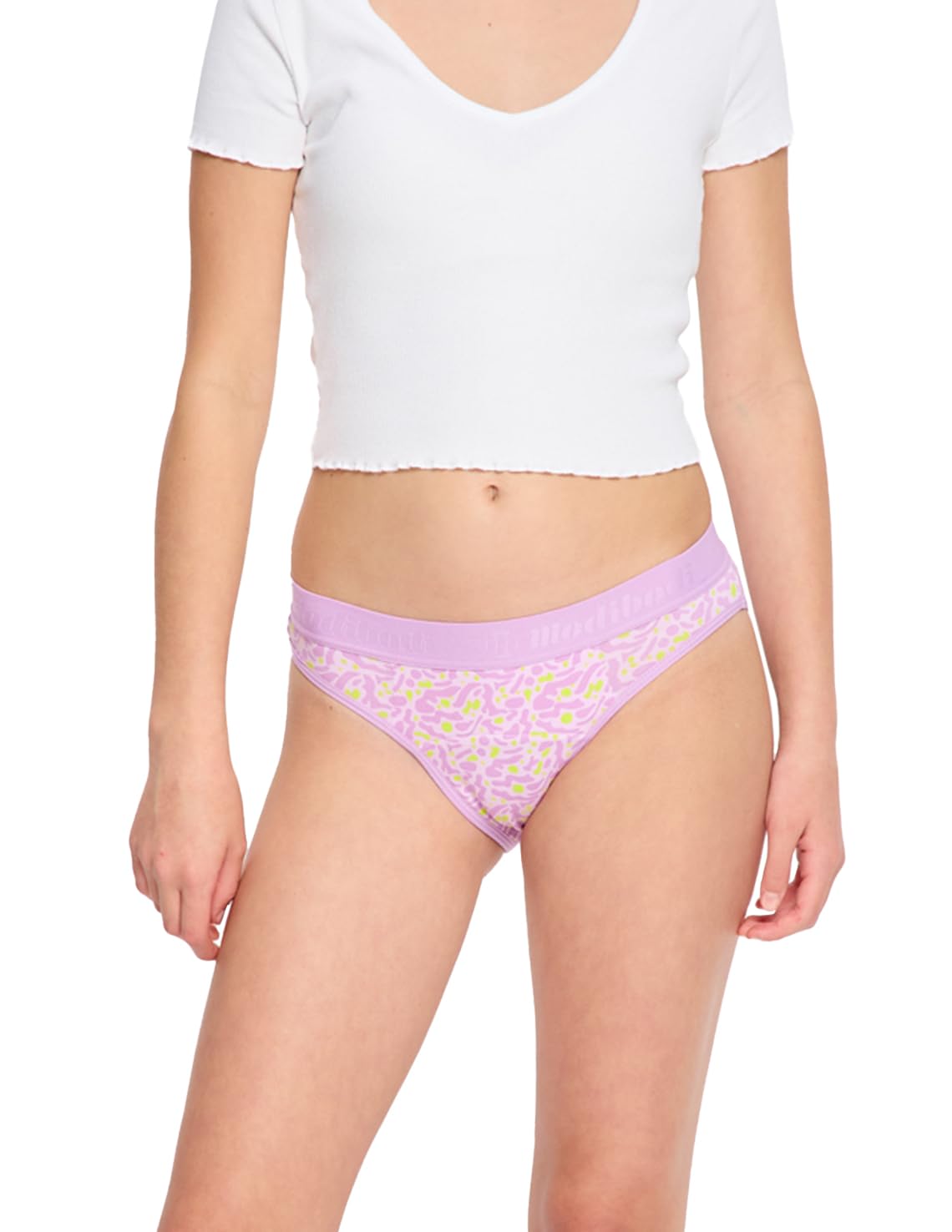 Modibodi Period Pants for Teenager Girls - Hipster Bikini 50ml Super Absorbency Knickers - Purple Y08-10