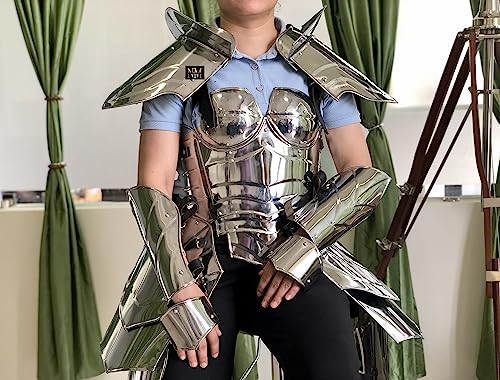 NauticalMart Medieval Warrior Lady Steel Armor Breastplate, LARP Princess Armour Halloween Costume