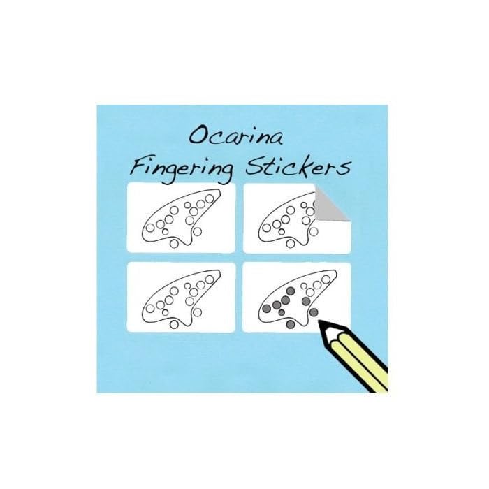 Buy Ocarina Fingering Diagram and Tablature Stickers (250 Stickers Per