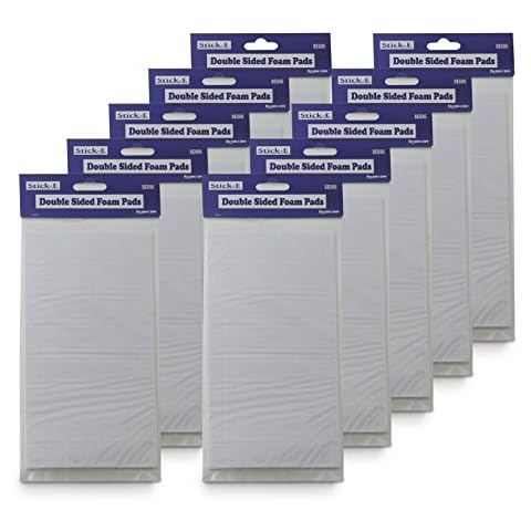 STICK-E Double Sided Foam 5mm Squares, 11,520 pcs (1,152 x 10 Packs) Cover