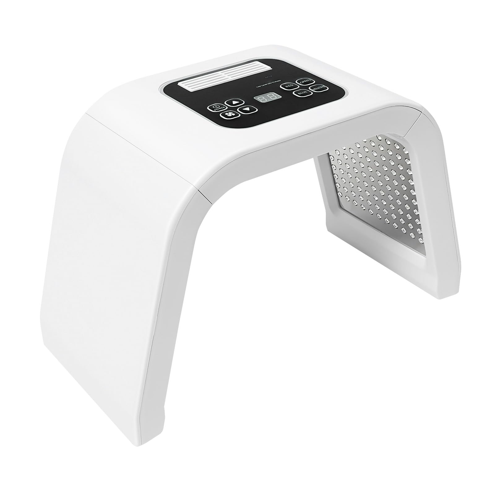 Máscara LED de 7 colores, con luz LED, ajuste de tiempo de 5 a 60 minutos, máquina de terapia de luz LED con gafas, para salones de belleza y uso doméstico